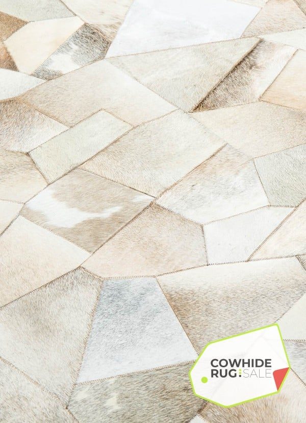 Abstract Mosaic Rug Cowhide Rugs COWHIDE RUG SALE
