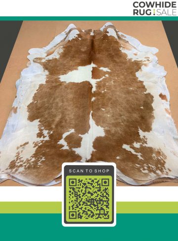 Beige And White Cow Hide 6 X 7 Brw 27 05