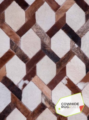 Chainlink Cowhide Leather Rug 3