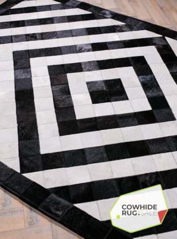 Concentric Diamond Cowhide Rug 2