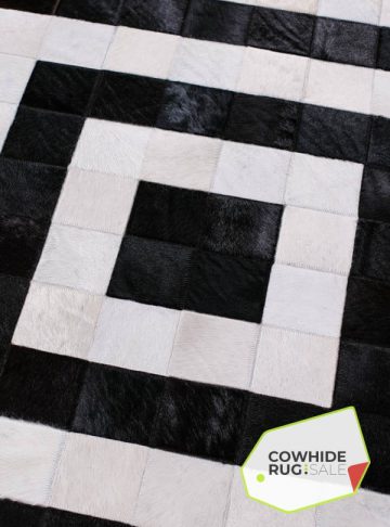 Concentric Diamond Cowhide Rug 3