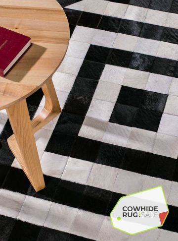 Concentric Diamond Cowhide Rug 6