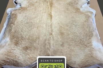 Large Beige Cow Skin 7 X 8 Be 18 13