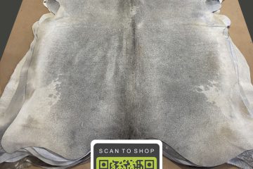 Large Grey Cowhide 7 X 8 Grw 25 436