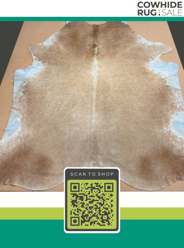 Large Soft Beige Cowhide 7 X 8 Be 16 42