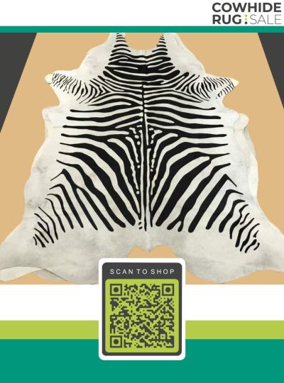 Medium Zebra Cow Skin 6 X 7 Ap 31 06