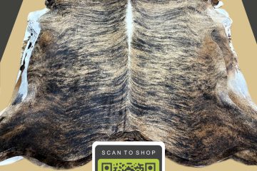 Small Brindle Cow Skin 5 X 6 Br 03 453