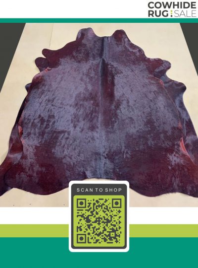 Small Burgundy Cowhide 5 X 6 Dy 04 01