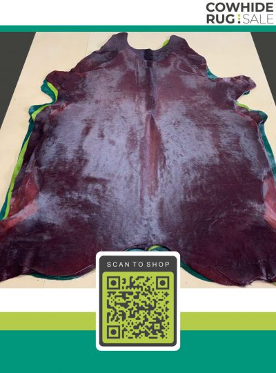 Small Red Wine Cow Skin 5 X 6 Dy 27 02