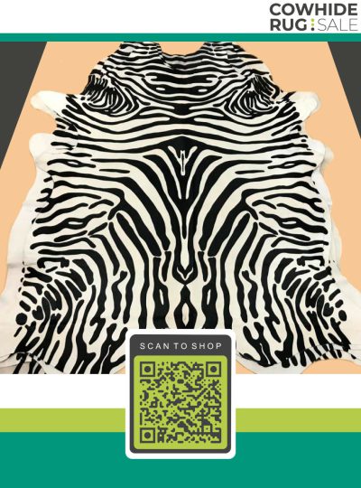 Small Zebra Cow Skin 5 X 6 Ap 09 05