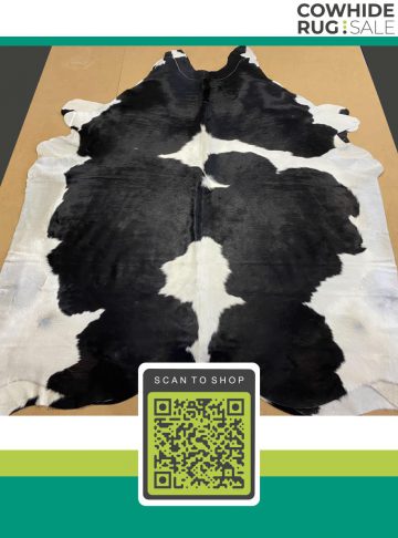Traditional Black And White Cowhide 6 X 7 Feet Bw 08 179