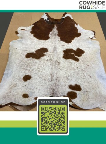 White Stained Cowhide 6 X 7 Brw 29 77